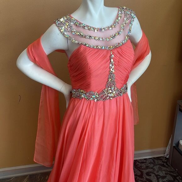 NWT Cinderella Sleeveless Round Neck A-Line Dress Size 8 - Picture 3 of 15